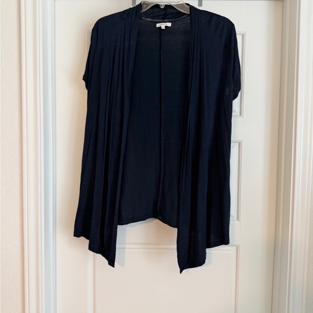 Maurices Black Open Front Short Sleeve Cardigan